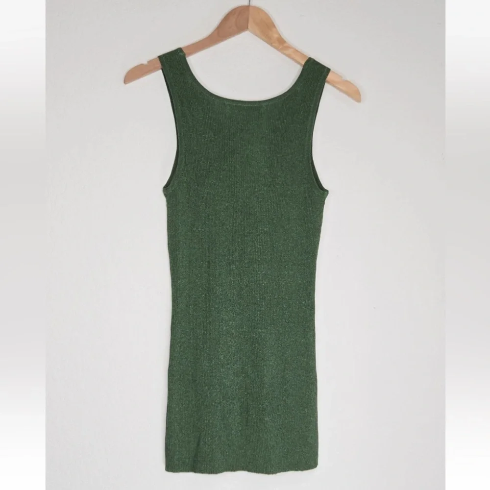 Double D Ranch Deep Green Ribbed Tank - Picture 2 of 6
